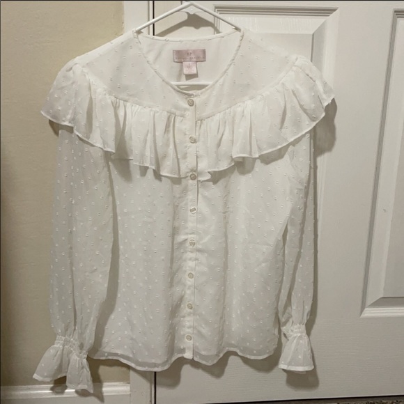 Rachel Parcell Ruffle Yoke Blouse - Picture 4 of 4